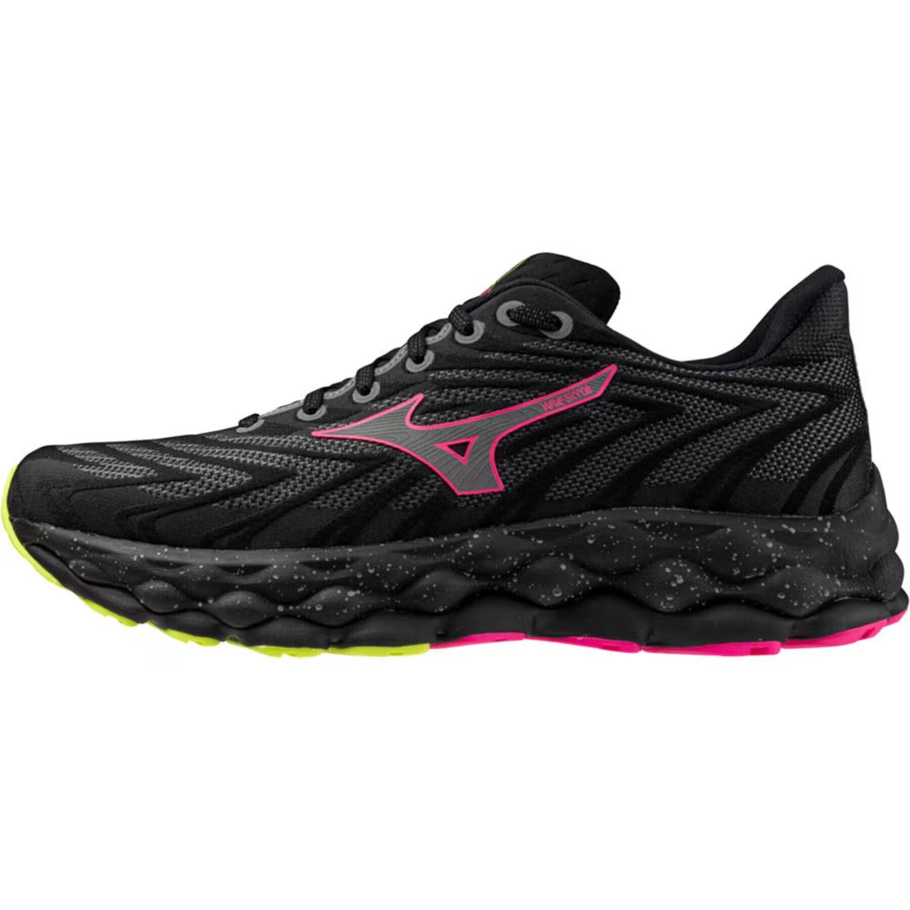 xmw∗∗∗∗∗∗∗∗1 MIZUNO WAVE RIDER 28 (2E WIDE) MENS BLACK WHITE EVENING