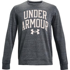 1361561-012-sweat-under-armour-a-col-ras-du-cou-rival-terry-gris-fonce-blanc