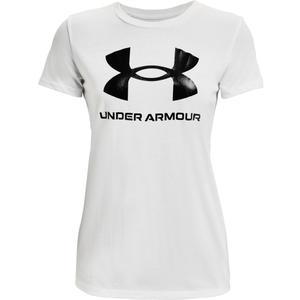 1356305-102-t-shirt-femme-under-armour-sportstyle-graphic-blanc-noir