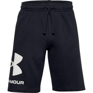 1357118-001-short-under-armour-rival-fleece-big-logo-noir-blanc