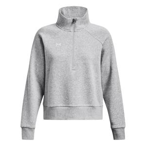 1379492-012-sweatshirt-1-2-zip-molleton-femme-under-armour-rival-gris-mod-blanc