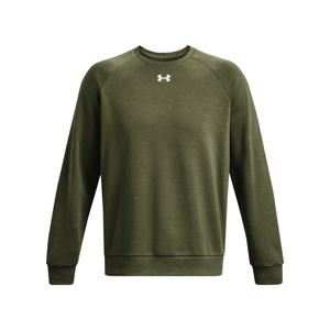 1379755-390-sweatshirt-under-armour-rival-fleece-crew-vert-marine-blanc