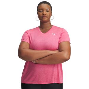 1384221-672-maillot-col-v-femme-under-armour-tech-twist-super-pink