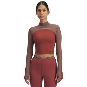 6005980-688-sous-maillot-manches-longues-femme-under-armour-halo-cold-weather-cinna-red-sierra-taupe-reflective
